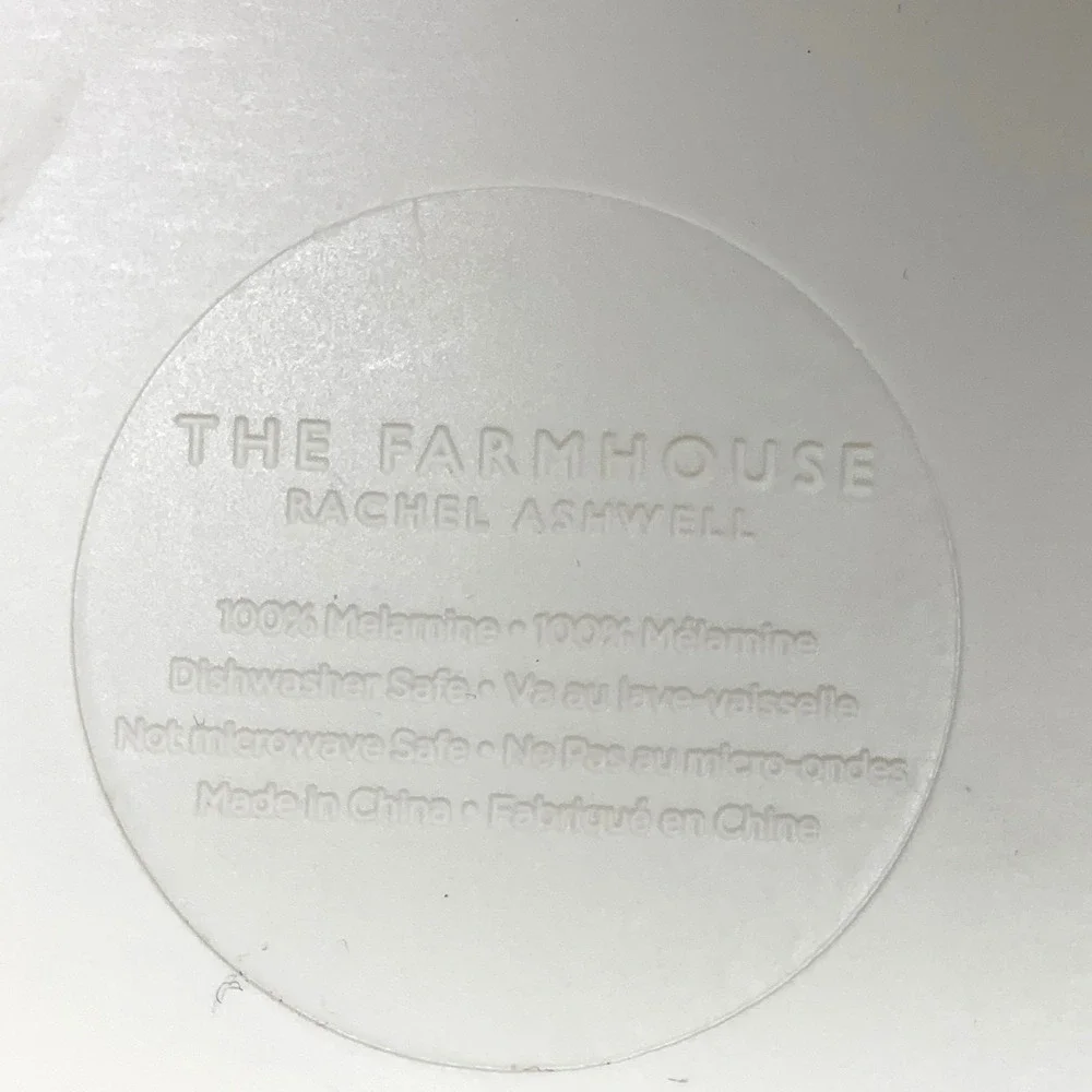 NEW Rachel Ashwell The Farmhouse Melamine Plate Set 8 Wildflower Shabby Chic NWT